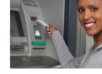 Woman at ATM